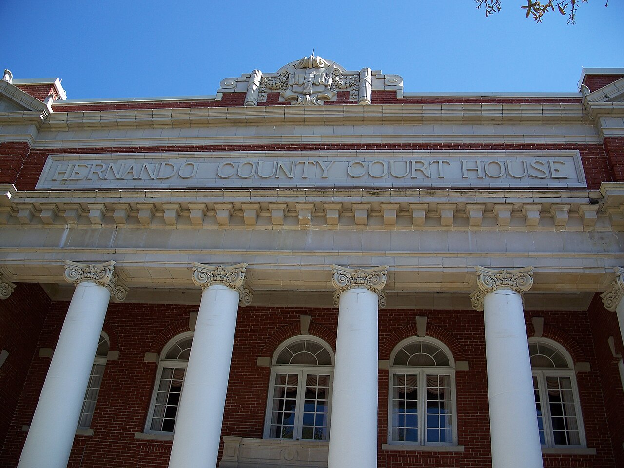 Historic Hernando County Courthouse in downtown Brooksville, Florida